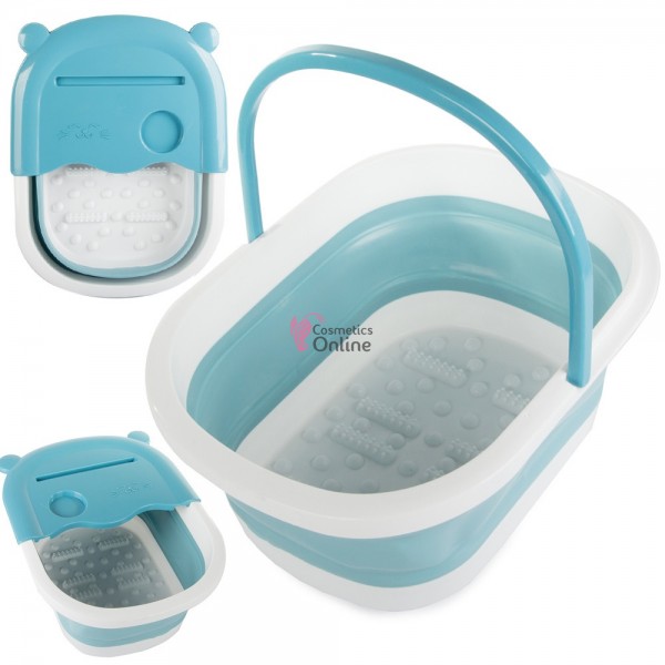 Cadita pliabila pentru pedichiura din plastic cu silicon , Cod VK 01808 Albastra